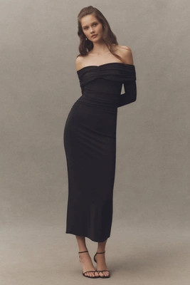 BHLDN Off-Shoulder Bell-Sleeve Stretch Jersey Maxi Dress | Anthropologie (US)