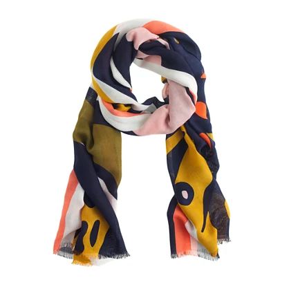 Floral stripe scarf | J.Crew US