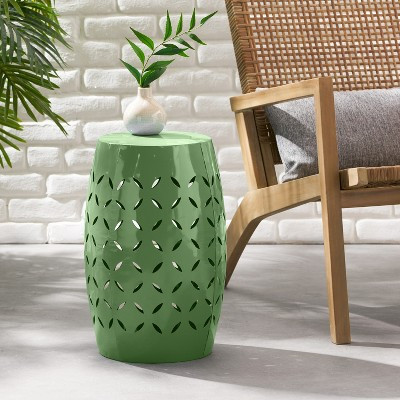 Christopher Knight Home Lilac Indoor/Outdoor Metal 12 Inch Side Table, Green | Target