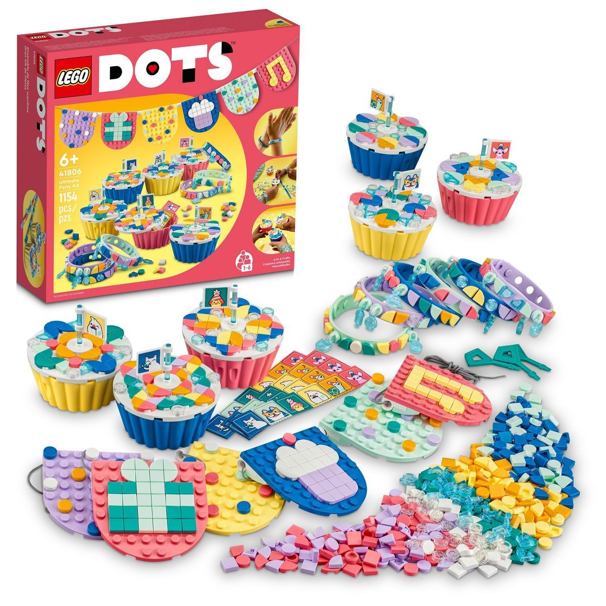 LEGO DOTS Ultimate Party Kit Birthday Cupcake Crafts 41806 | Target