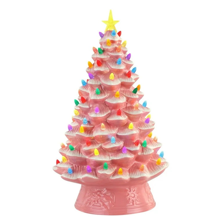 Mr. Christmas 18" Nostalgic Ceramic Tree - Pink | Walmart (US)