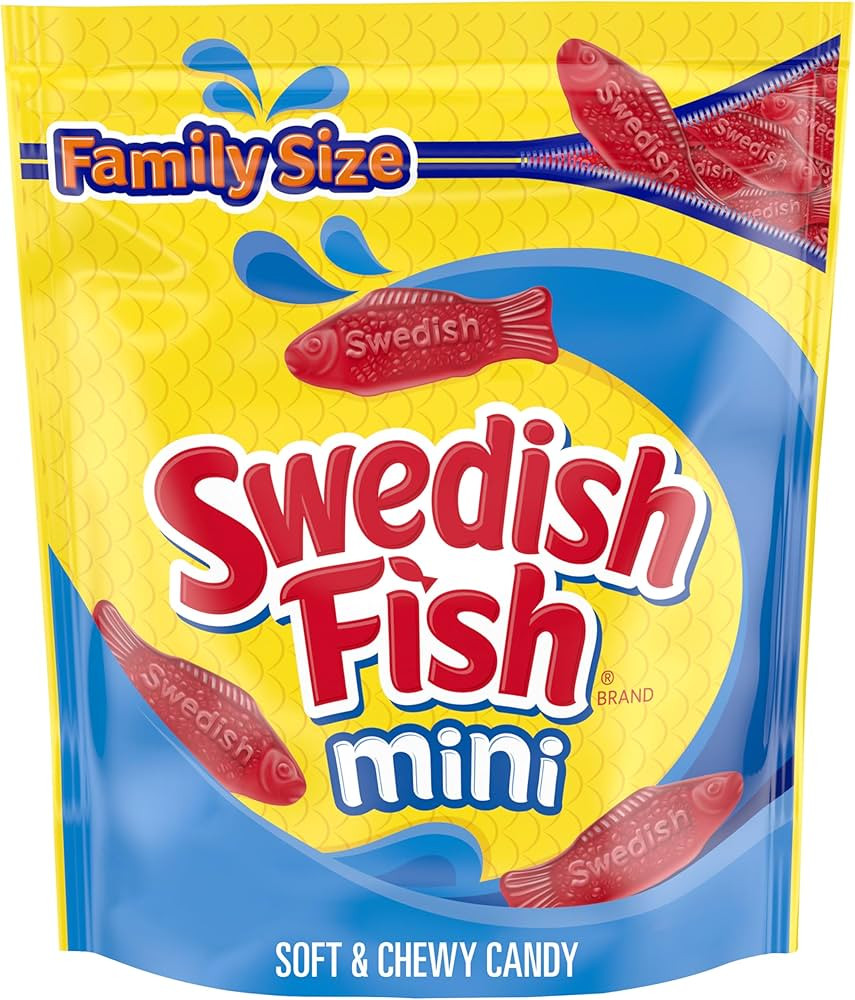 SWEDISH FISH Mini Soft Chewy Candy, Family Size, 1.8 lb Bag | Amazon (US)