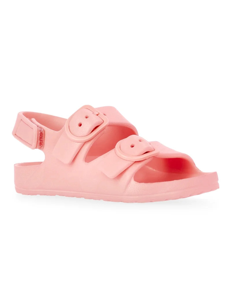 Wonder Nation Toddler Girls Footbed Sandals, 2-Pack | Walmart (US)