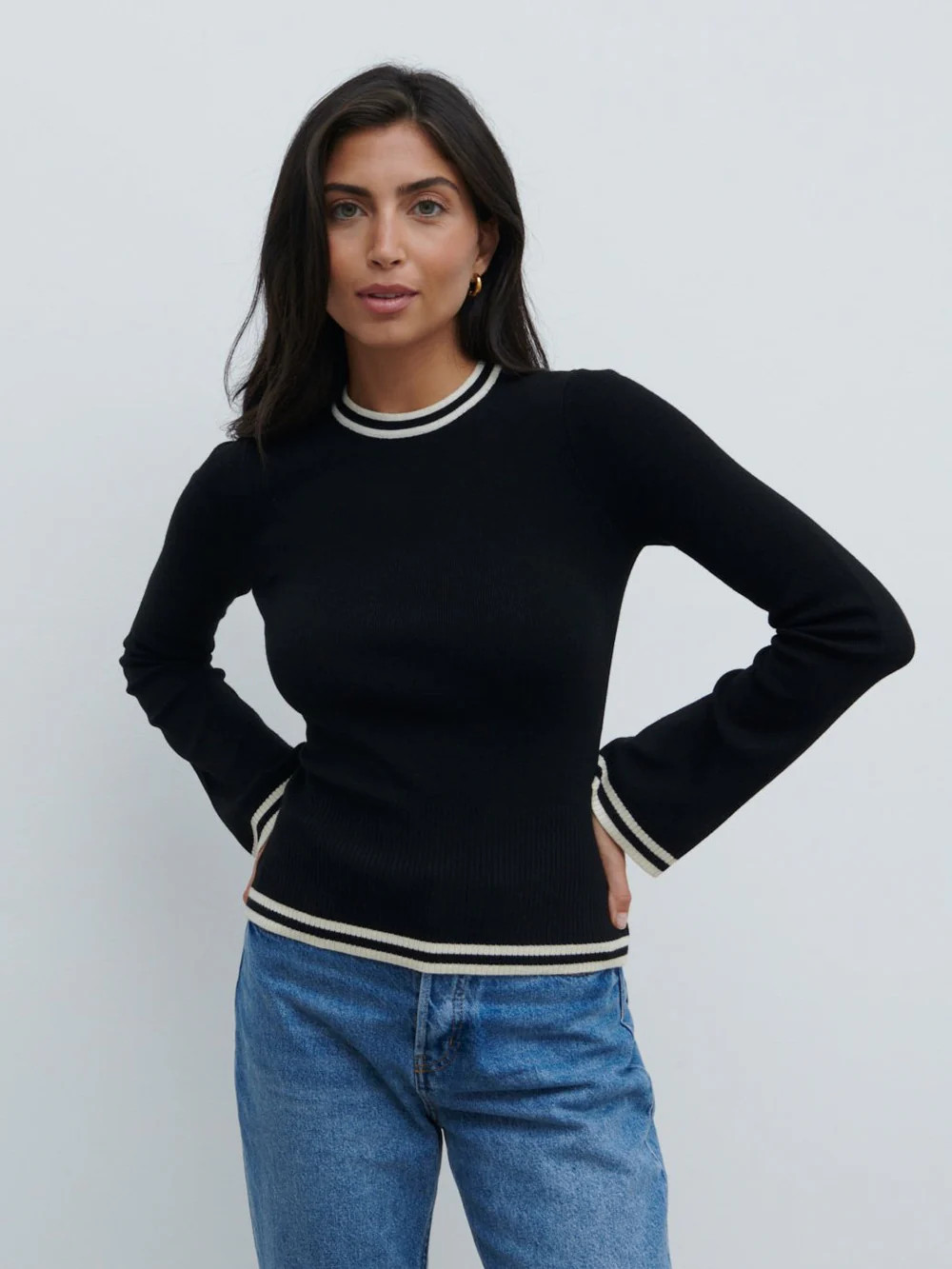 Zella Contrast Knit Top | Pretty Lavish (UK)