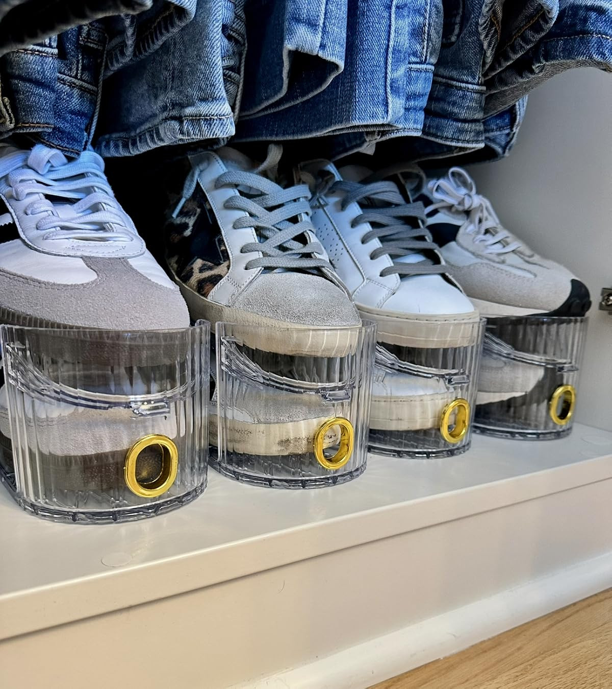 Acrylic shoe organizers. Aesthetic closet organization.adidas samba sneakers. | Amazon (US)