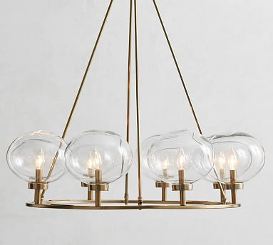 Maisie Glass Globe Round Chandelier | Pottery Barn (US)