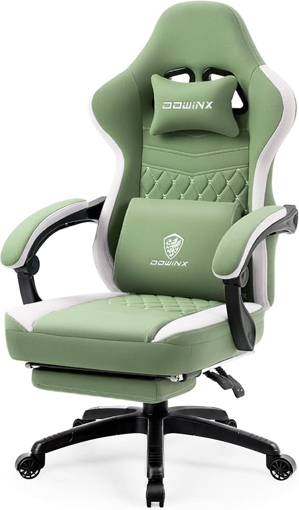 Amazon.com: Dowinx Gaming Chair Breathable Fabric Computer Chair with Pocket Spring Cushion, Comf... | Amazon (US)