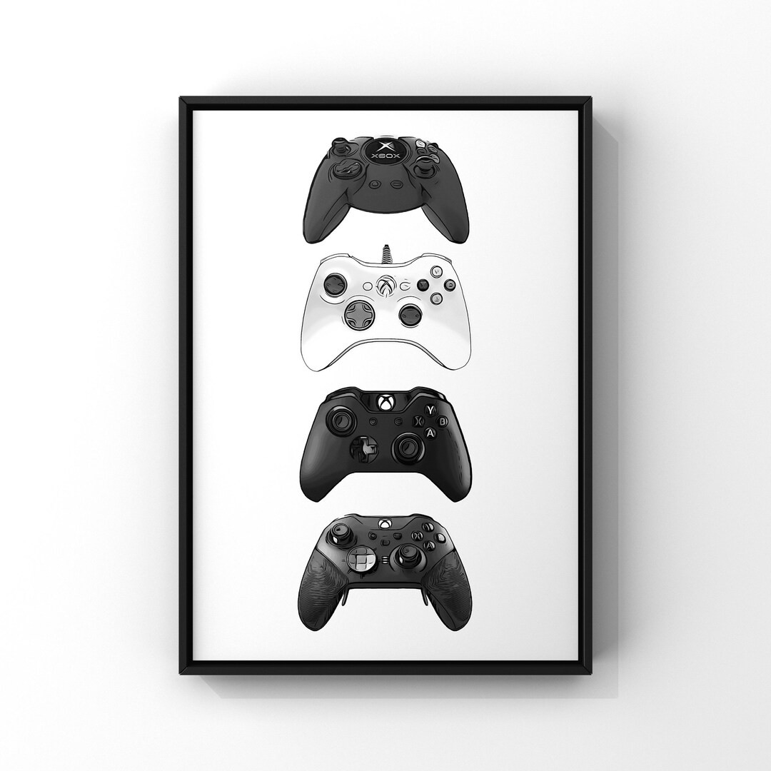 Gaming Prints, Controller Evolution Poster, Gamer Poster, Games Room Wall Art, Boys Bedroom Decor... | Etsy (US)