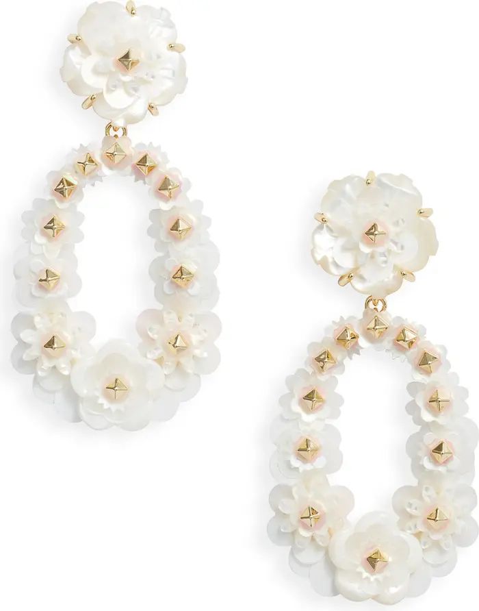 Kendra Scott Deliah Floral Sequin Drop Earrings | Nordstrom | Nordstrom
