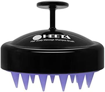 Hair Shampoo Brush, HEETA Scalp Care Hair Brush with Soft Silicone Scalp Massager (Black) | Amazon (US)