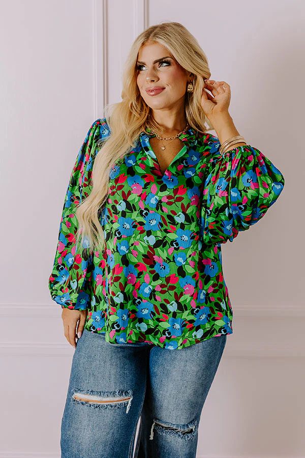 Making Joy Shift Top in Green Curves | Impressions Online Boutique