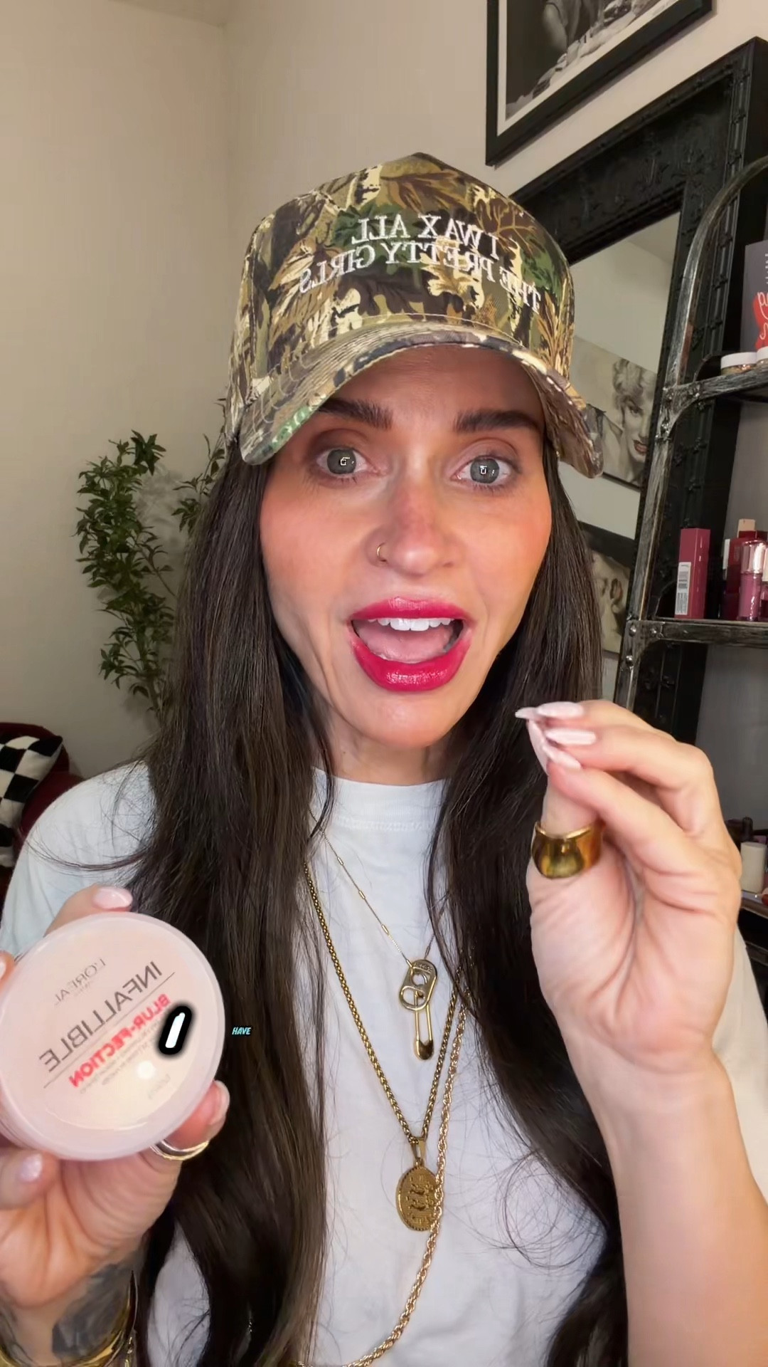 This drugstore dupe is better than the high priced ones ! I reach for it everytime. I use the lighter pink. It comes in neutral and dark pink too 

Makeup
Blurring powder
Loreal makeup
Affordable makeup 
Setting powder 

#LTKBeauty #LTKgrwm