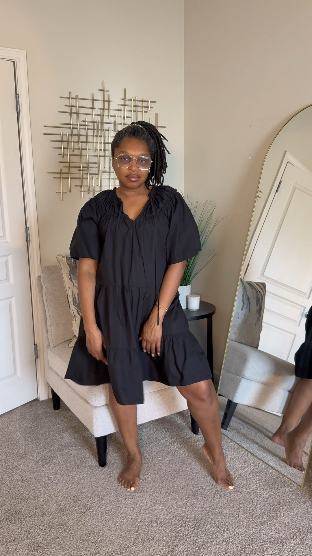 Black baby doll dress in size small  that’s easy to style.  Added a pop of color with these Vans and red bag…where am I going?
#dressandsneakers

#LTKOver40 #LTKShoeCrush #LTKStyleTip