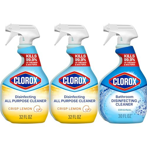 Clorox Disinfecting All-Purpose Cleaner 32 Oz and Disinfecting Bathroom Cleaner, Household Essentials, 30 Oz, Pack of 3 | Amazon (US)