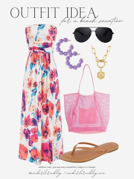 Outfit idea for summer / tropical vacation outfit / beach dinner outfit idea / Amazon maxi dress 

#LTKfindsunder50 #LTKstyletip #LTKSeasonal