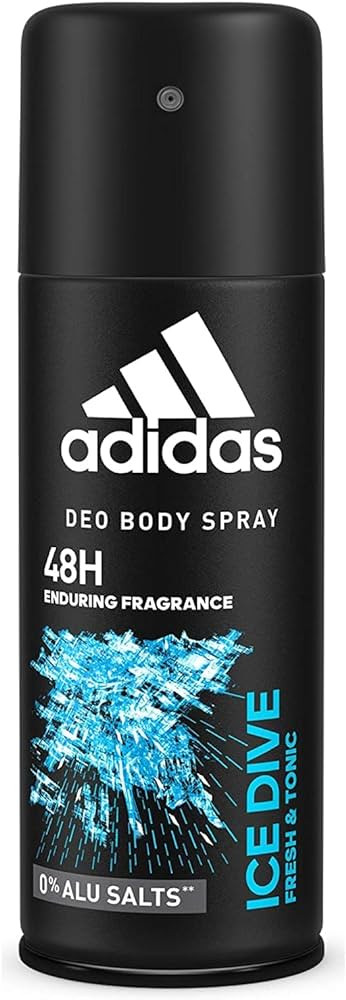 Adidas Ice Dive Deodorant 5 Fl Oz / 150ml Spray Developed with Athletes & Cool Tech Fresh 24 Hour... | Amazon (US)