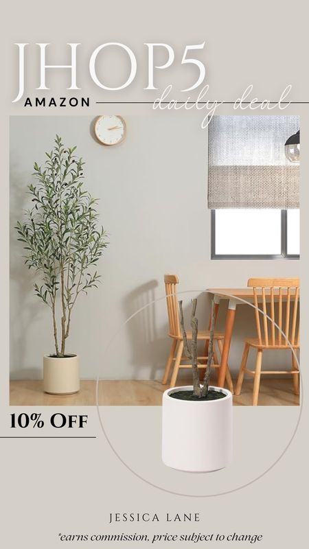 Amazon daily deal, save 10% on this artificial 6 ft olive tree, available in three sizes. Olive tree, artificial olive tree, faux tree, home accents, home decor, Amazon deal, Amazon home find

#LTKSaleAlert #LTKStyleTip #LTKHome