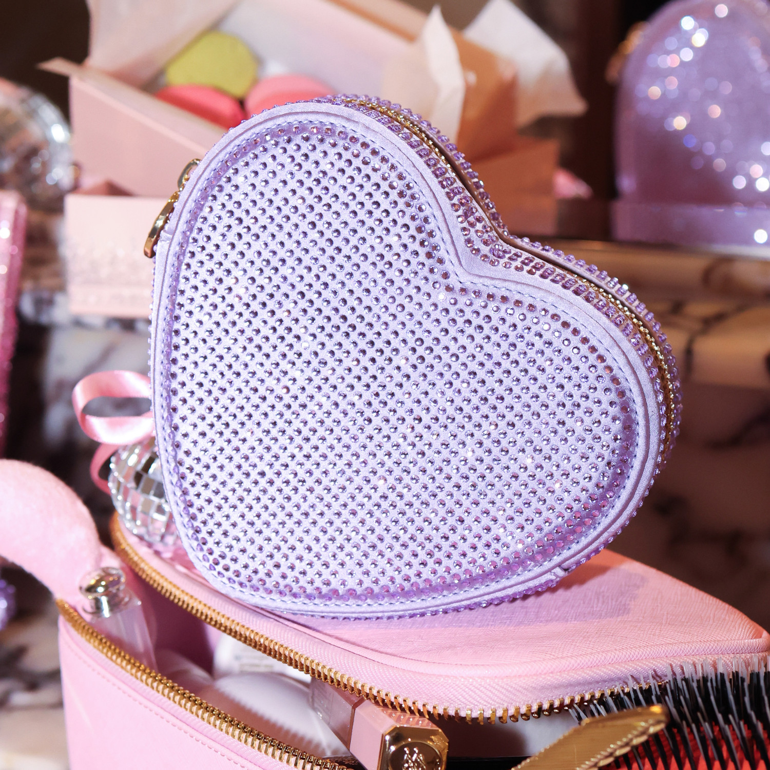 Purple Crystal Heart Pouch - Customizable | Stoney Clover Lane | Stoney Clover Lane