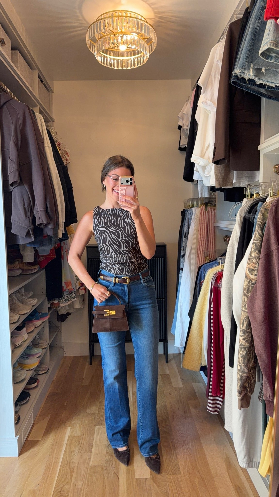 nordstrom anniversary sale summer to fall denim with sleeveless zebra print top, suede kitten heel 🤎

i'm 5'4" and typically wear a small/2 & a 26 in jeans
• jeans: sized down to a 25


fall outfits, fall jeans, autumn outfits, denim, long sleeve dresses, casual outfits, thanksgiving outfits, family photo outfits, date night outfits, work outfits, fall fashion, autumn fashion, cozy outfits, transitional outfits, neutral outfits, everyday outfits, weekend outfits, women’s fashion

#LTKgrwm #LTKU #LTKSeasonal