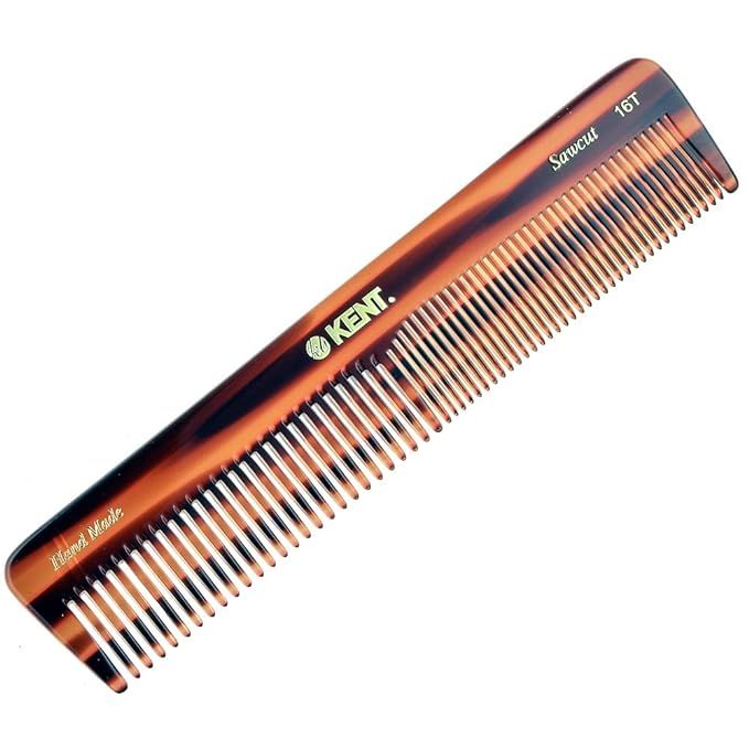 Kent 16T Double Tooth Hair Dressing Table Comb, Fine and Wide Tooth Dresser Comb For Hair, Beard ... | Amazon (US)