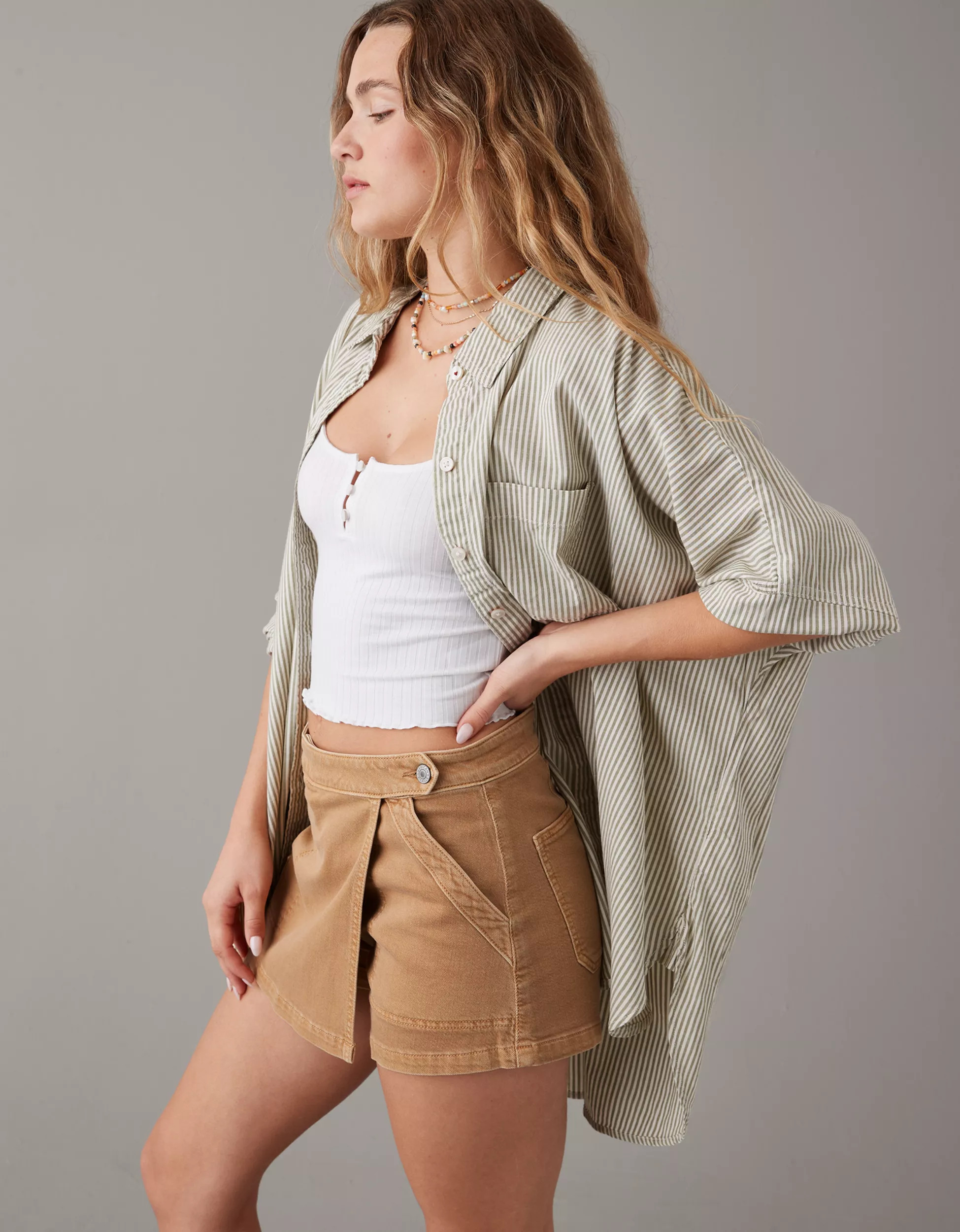 AE Go Big Oversized Shirt | American Eagle Outfitters (US & CA)