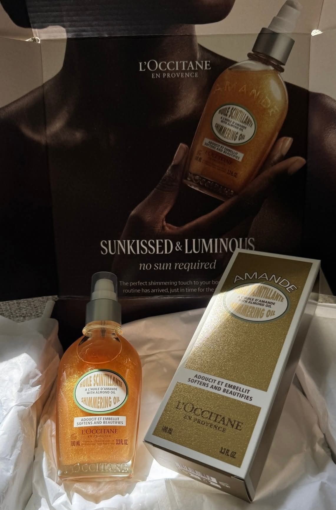 ✨ GLOW UP ALERT ✨This L’Occitane Shimmering Almond Oil is giving all the golden goddess vibes 😍 — it smells divine, absorbs beautifully, and leaves your skin with a radiant shimmer that isn’t glittery or greasy. Perfect for summer legs, collarbones, and a little “extra” for date night or vacation 🌞🌴💛 Infused with almond oil for hydration💛 Lightweight shimmer💛 A luxe splurge that actually delivers🔗 Grab it here while it’s still in stock! 

#LTKFindsUnder50 #LTKBeauty