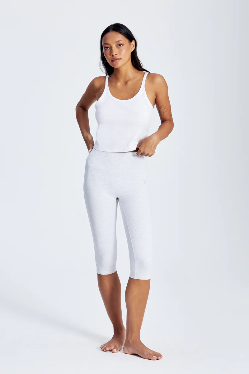 BROOKE CAPRI LEGGING LT HEATHER GREY/ BLUSH | The Bar