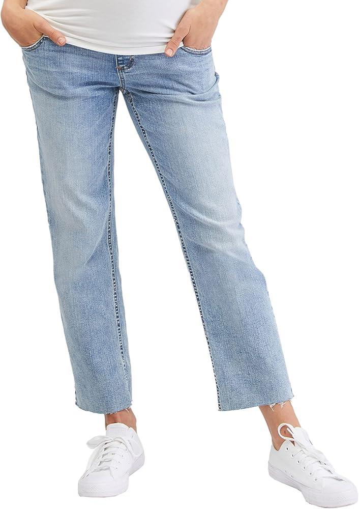 Motherhood Maternity Women's Indigo Blue Stretch Secret Fit Belly Straight Jean | Amazon (US)