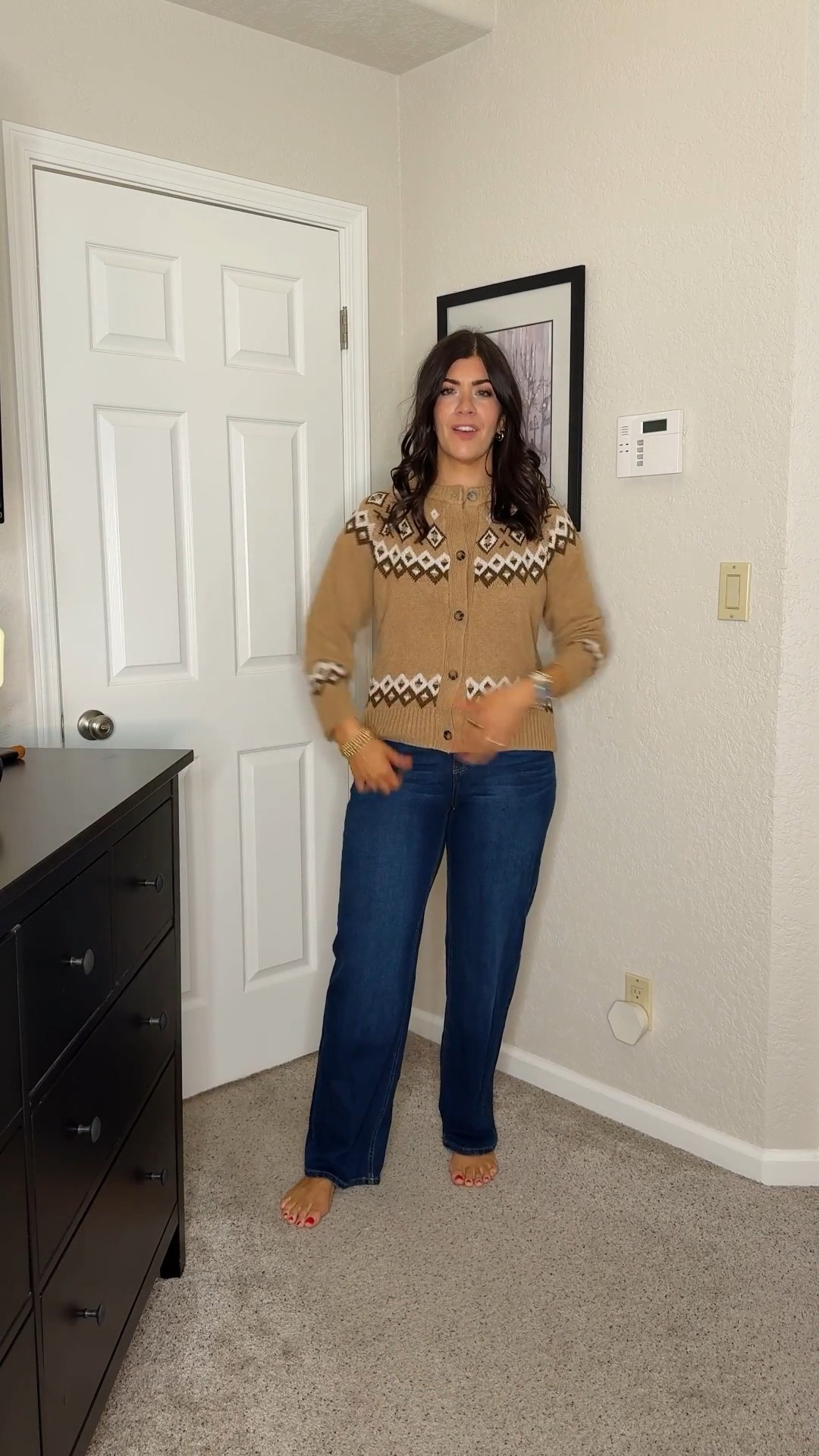 Love this easy fair isle sweater! In the small- runs large!
On an 8 in straight leg jeans 

#LTKSaleAlert #LTKFindsUnder50 #LTKMidsize