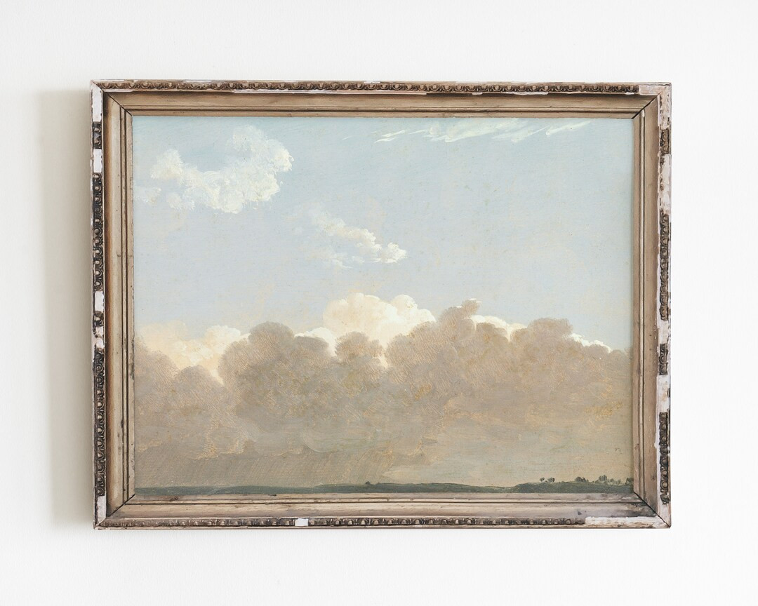 Sky Painting Cloud Print Nursery Wall Art Vintage Art - Etsy Canada | Etsy (CAD)