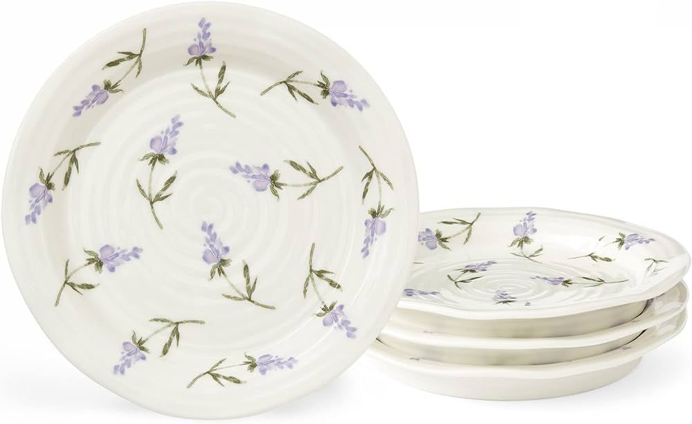 Portmeirion Sophie Conran Lavandula Side Plate Set of 4, Porcelain Dessert, Appetizer, Small Dinn... | Amazon (US)