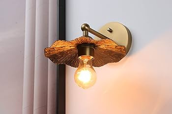Pathson Brass Vintage Bathroom Wall Sconce Home Decor, Hardwired Metal Bathroom Vanity Lamp Flowe... | Amazon (US)