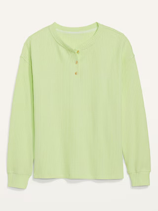 Thermal Henley Pajama Tunic Top for Women | Old Navy (US)