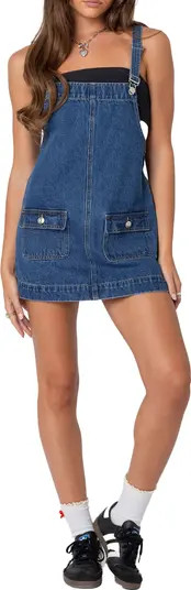 EDIKTED Denim Overall Minidress | Nordstrom | Nordstrom