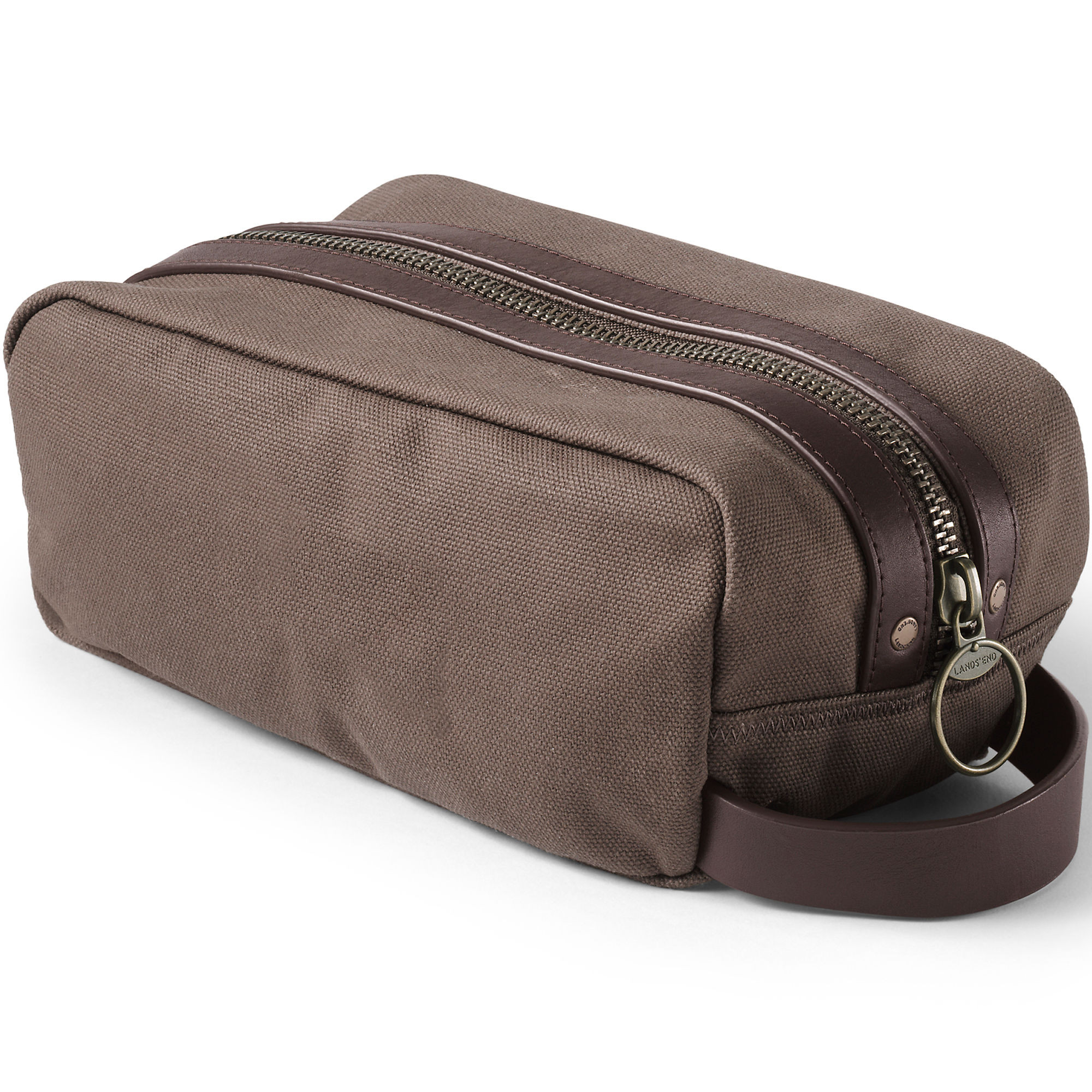 Waxed Canvas Travel Dopp Kit Toiletry Bag | Lands' End (US)