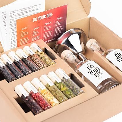 DIY Gin-Making Alcohol Infusion-Kit | Featured in Vogue | 12 Spices in Glass | Mixology-Set for B... | Amazon (US)