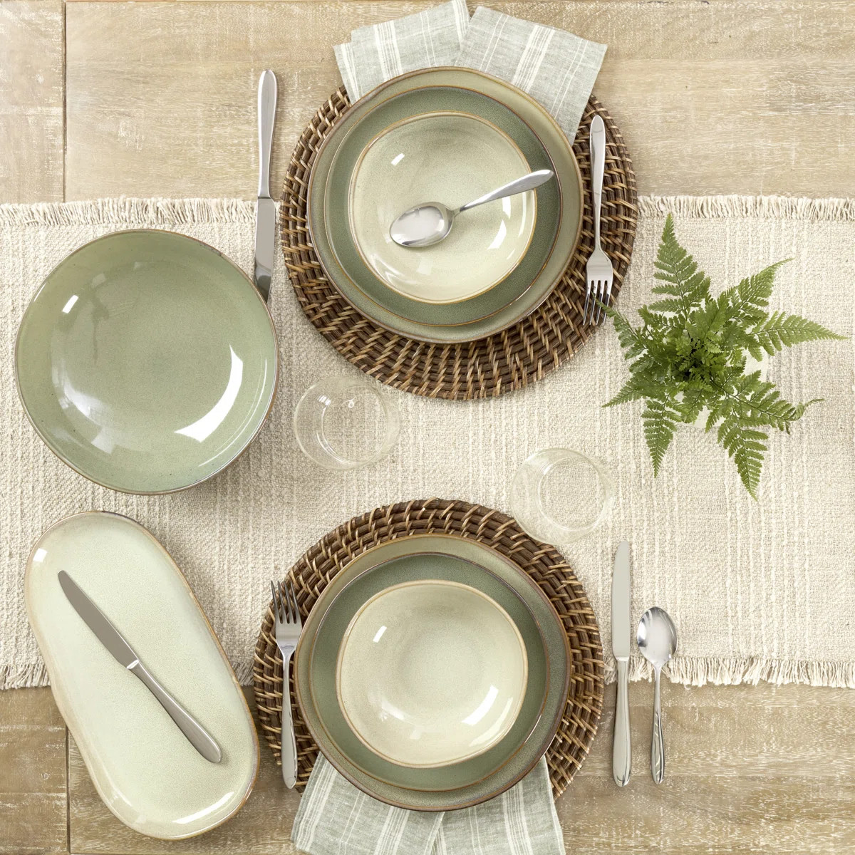 Oneida Organic Shades 12-Piece Dinnerware Set | Wayfair North America