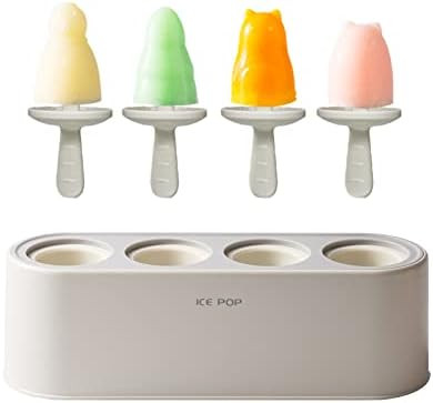 Popsicle Molds 4 Pieces, Silicone Popsicle Molds Cartoon Shape, Baby Popsicle Molds BPA Free, Reusab | Amazon (US)