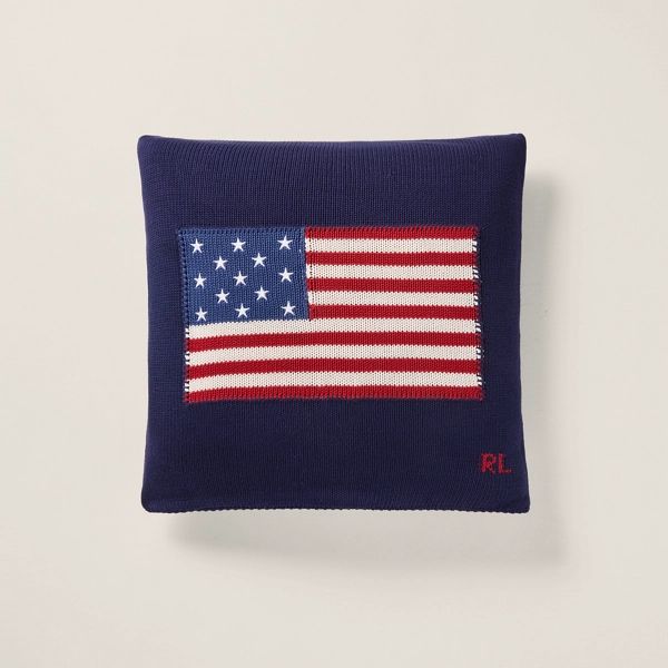RL Flag Cotton Throw Pillow | Ralph Lauren (UK)
