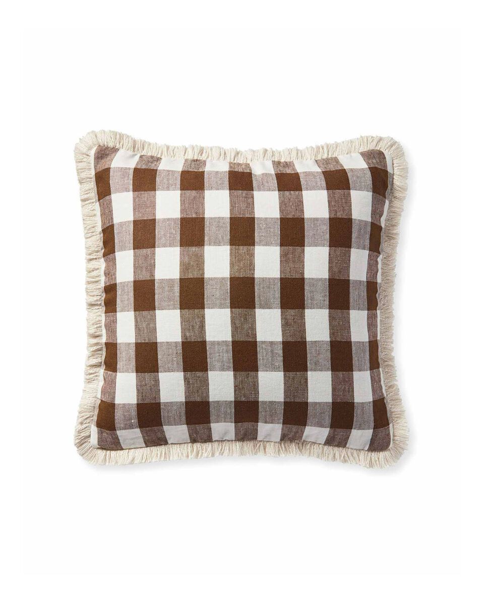 Classic Linen Gingham Pillow Cover | Serena and Lily