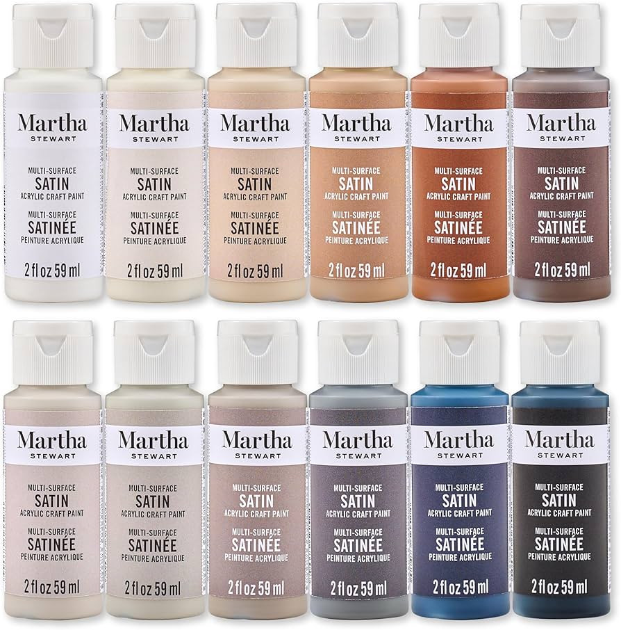 Martha Stewart, Multi-Surface Satin 12 pc Paint Set, Elevated Neutrals | Amazon (US)