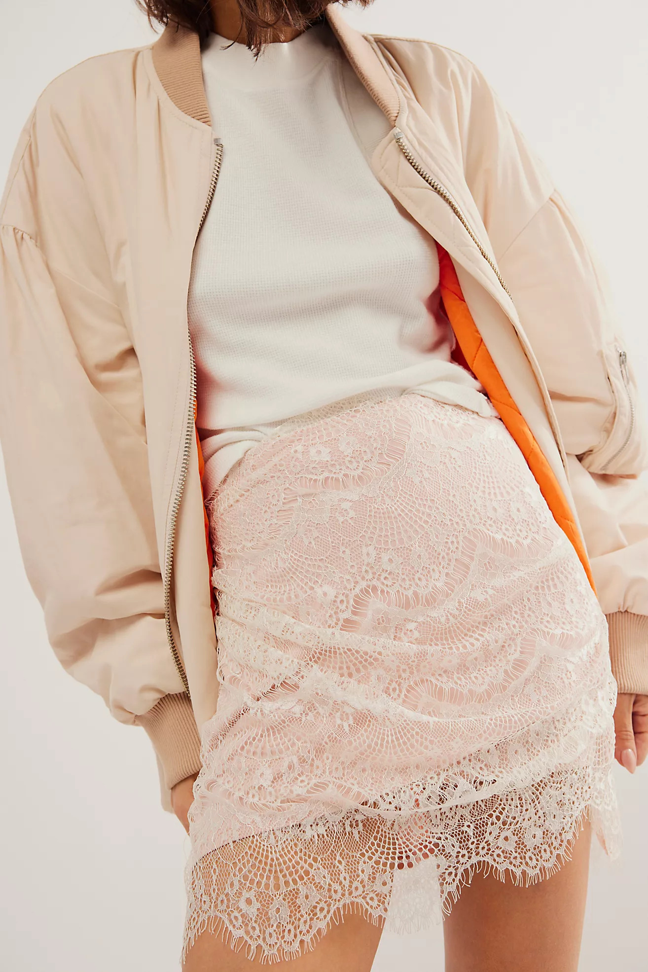 Zoey Lace Mini Skirt | Free People (Global - UK&FR Excluded)