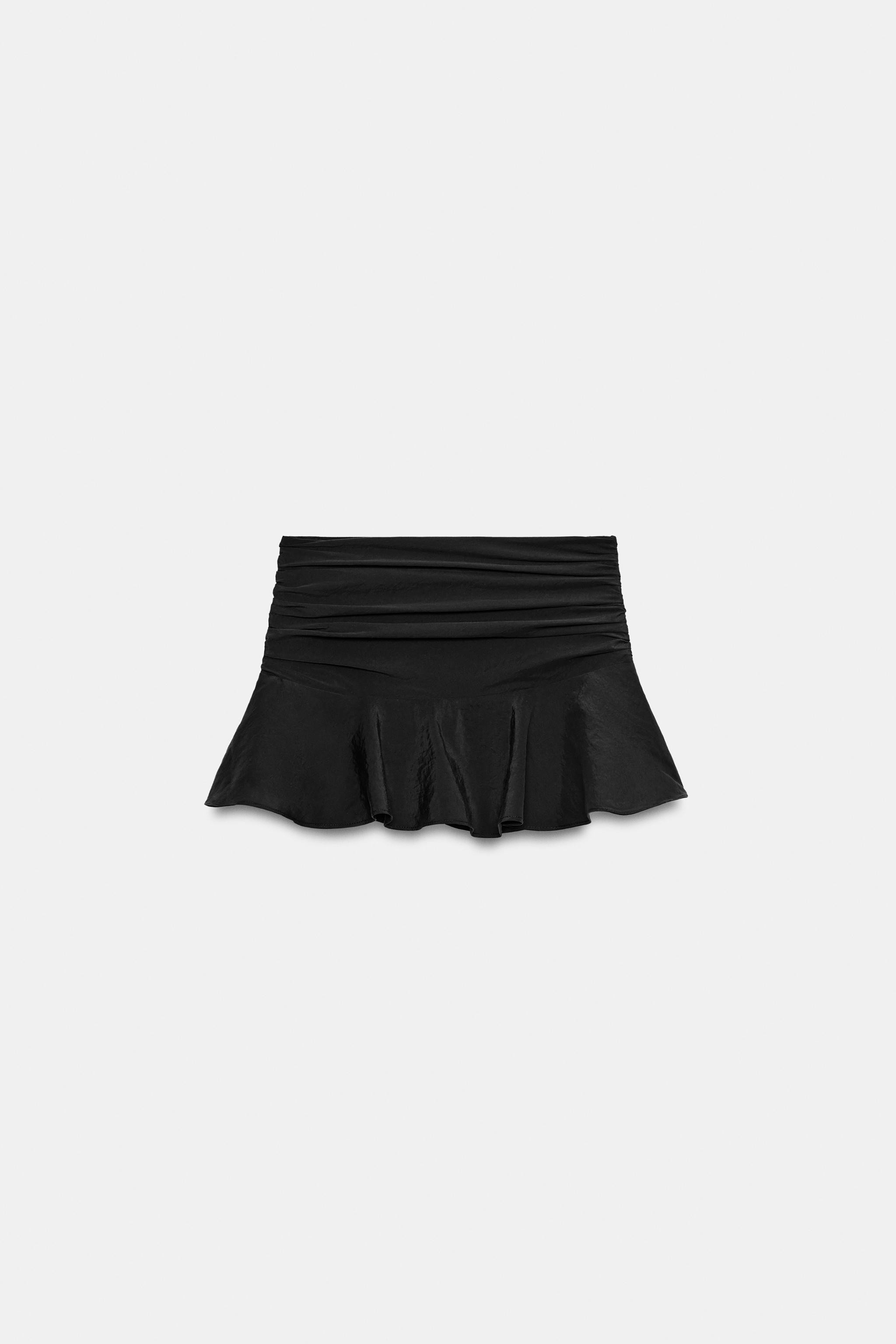 FLOWING POLKA DOT RUCHED SKORT | Zara UK
