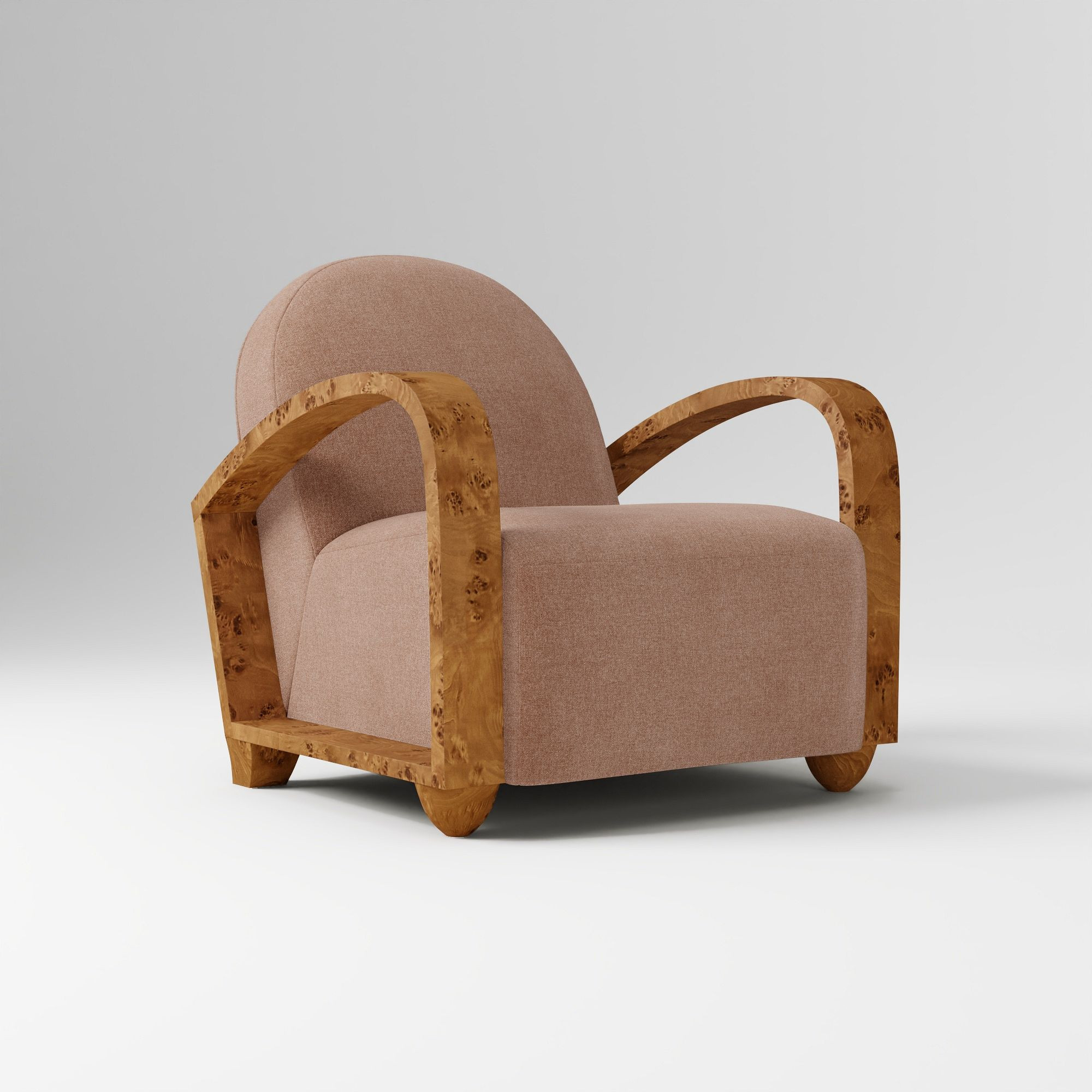 Pierce & Ward Arched Burl Arm Chair | West Elm (US)