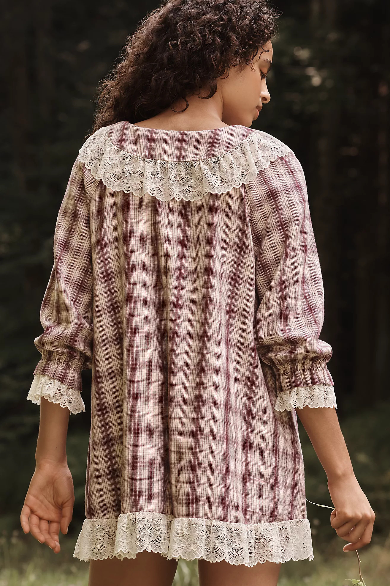 By Anthropologie Flannel Pajama Romper | Anthropologie (US)