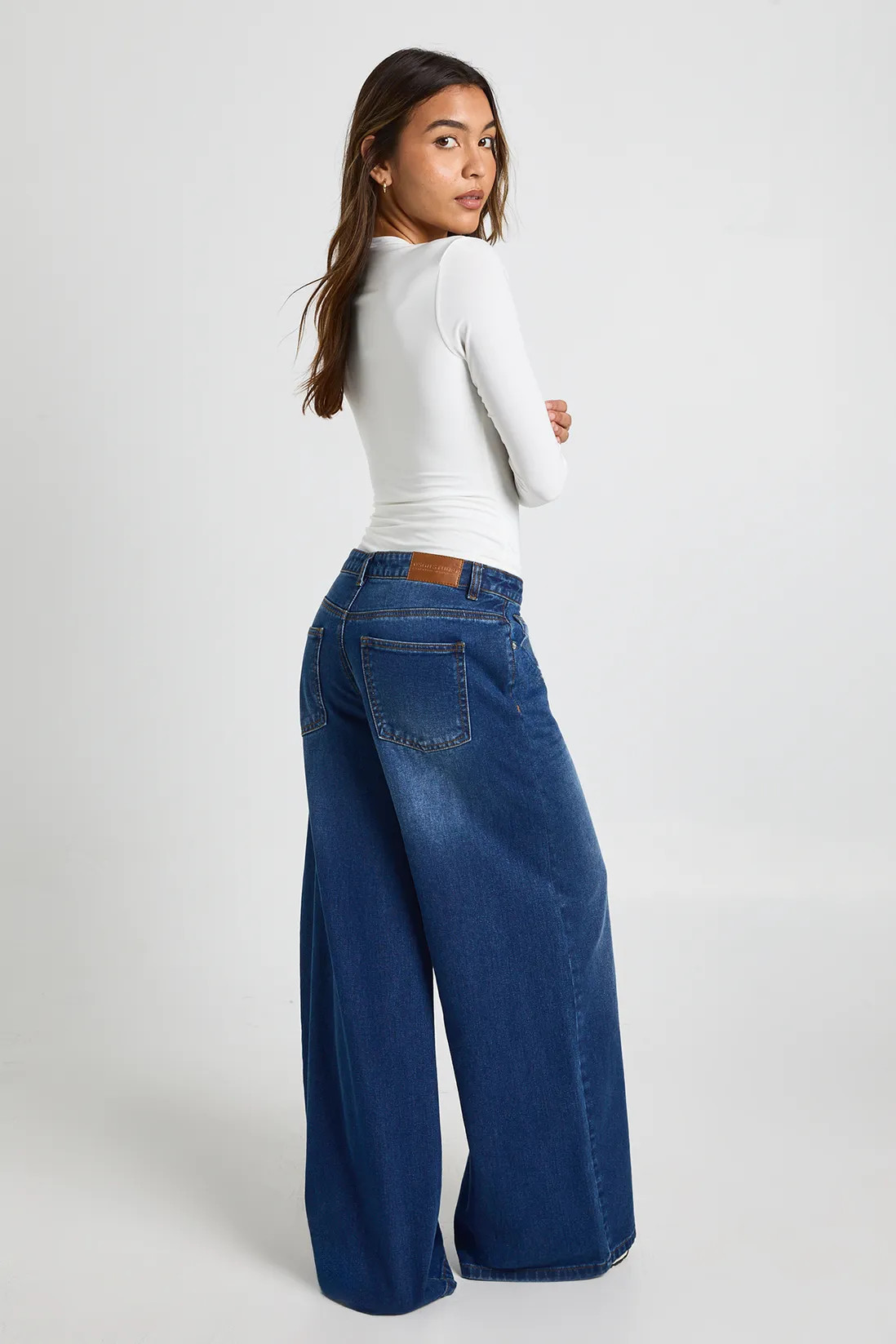 Double Layer Slinky Long Sleeve Crew Neck Bodysuit | Boohoo.com (UK & IE)