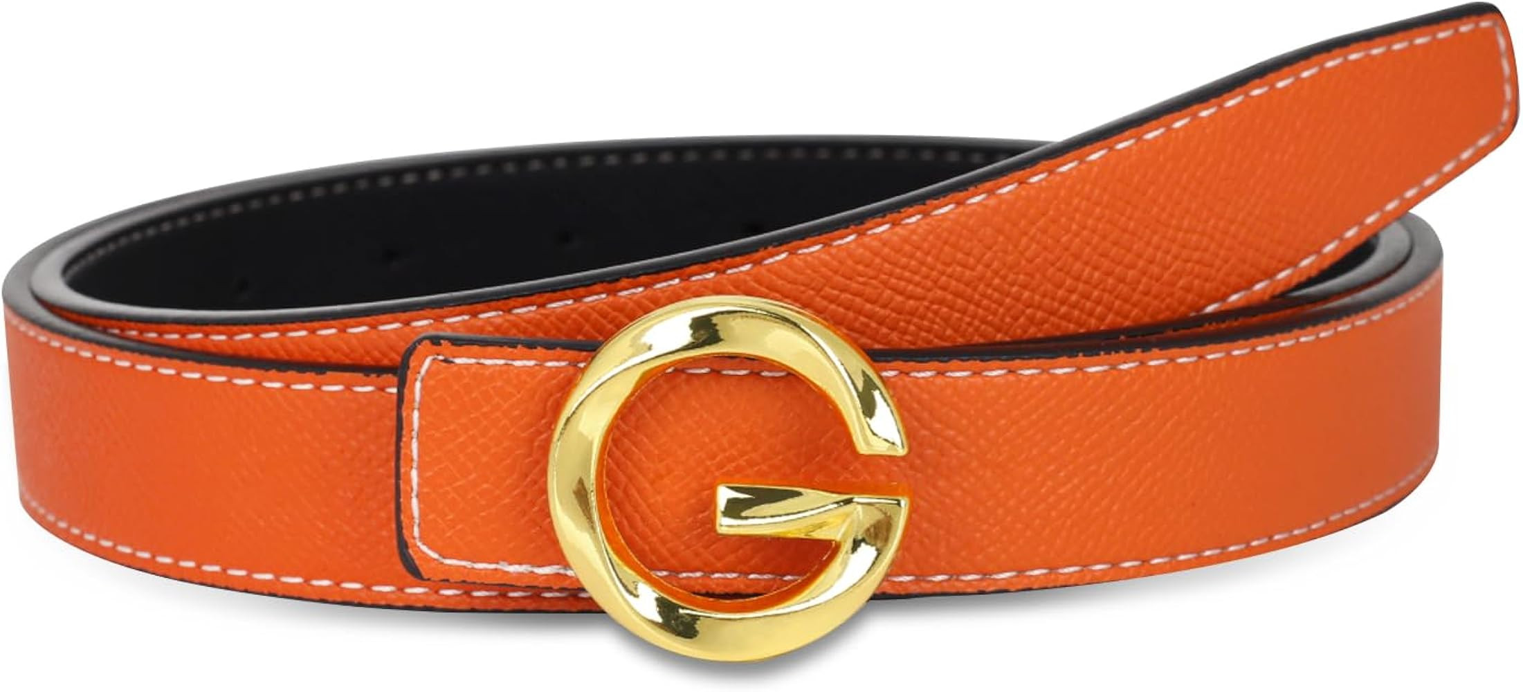 Women's Leather Belt with Buckle - Ideal for Dresses, Jeans, and Coats | Amazon (US)