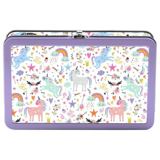 Find It Tin Pencil Box Colorful Unicorn with Snap Closure, New Condition, FT07608 | Walmart (US)