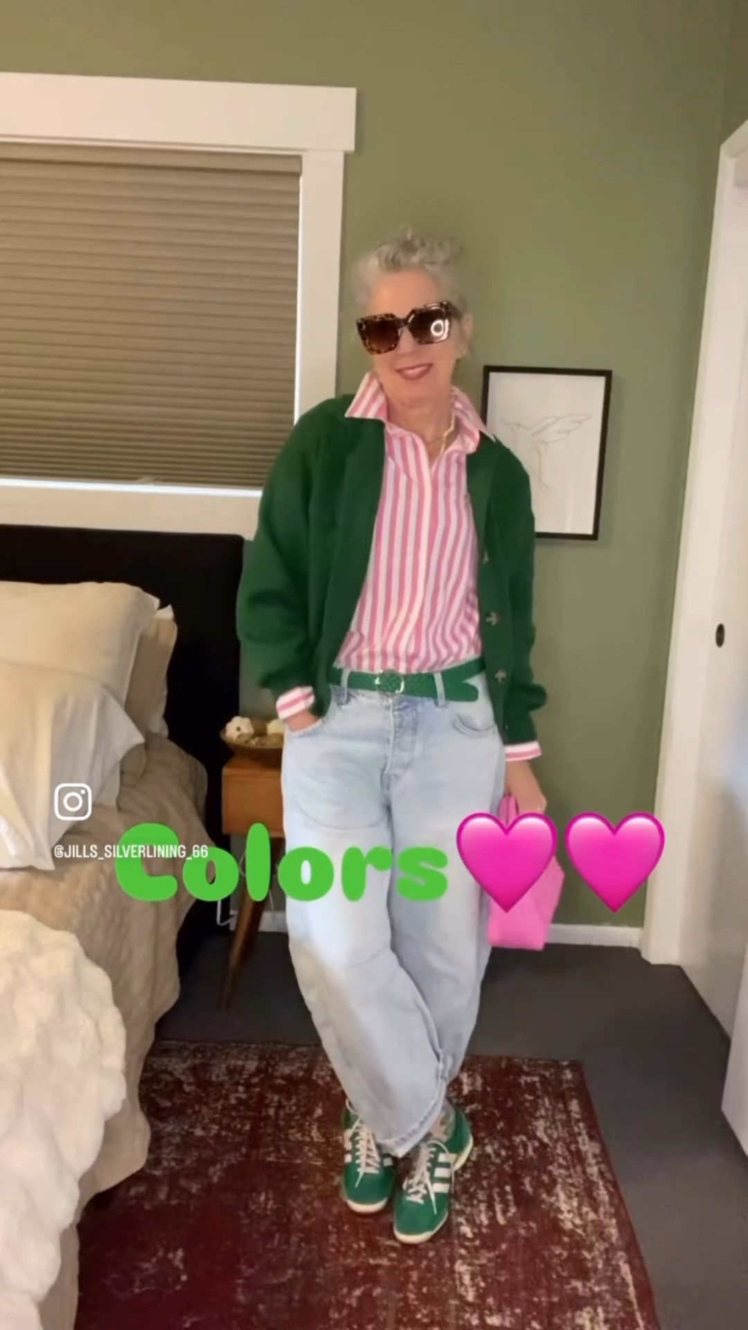 Wear the colors
Small striped shirt
Size 27 jeans
My sweater is older 

#LTKootd