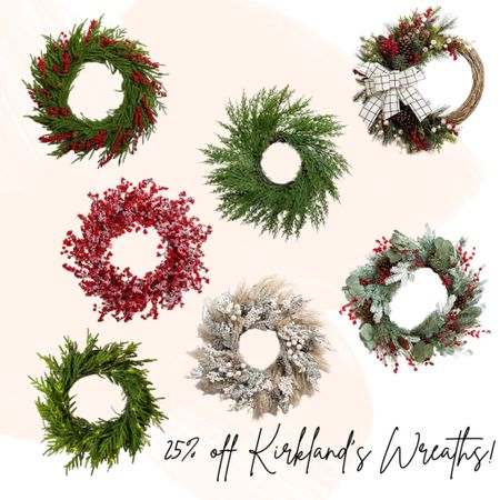 25% off Kirkland’s Christmas Wreaths! 

#LTKHolidaySale #LTKHoliday #LTKSeasonal